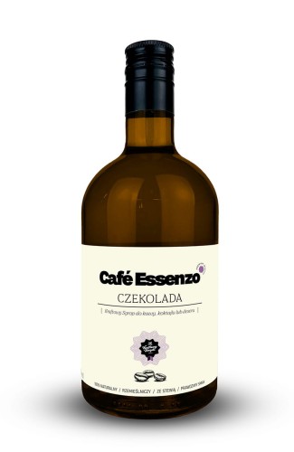 cafe-essenzo-czekolada.jpgSyrop czekoladowy Café Essenzo ze stewią – głęboki smak kakao, bez cukru i glutenu, niski indeks glikemiczny