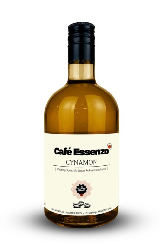 Café Essenzo Cynamon – syrop ze stewią i naturalnym aromatem, bez glutenu, niski indeks glikemiczny