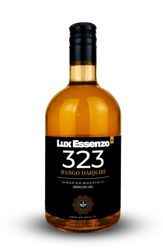 Egzotyczny syrop Lux Essenzo - 323 Mango Daiquiri – naturalny smak mango i limonki w tropikalnym stylu.